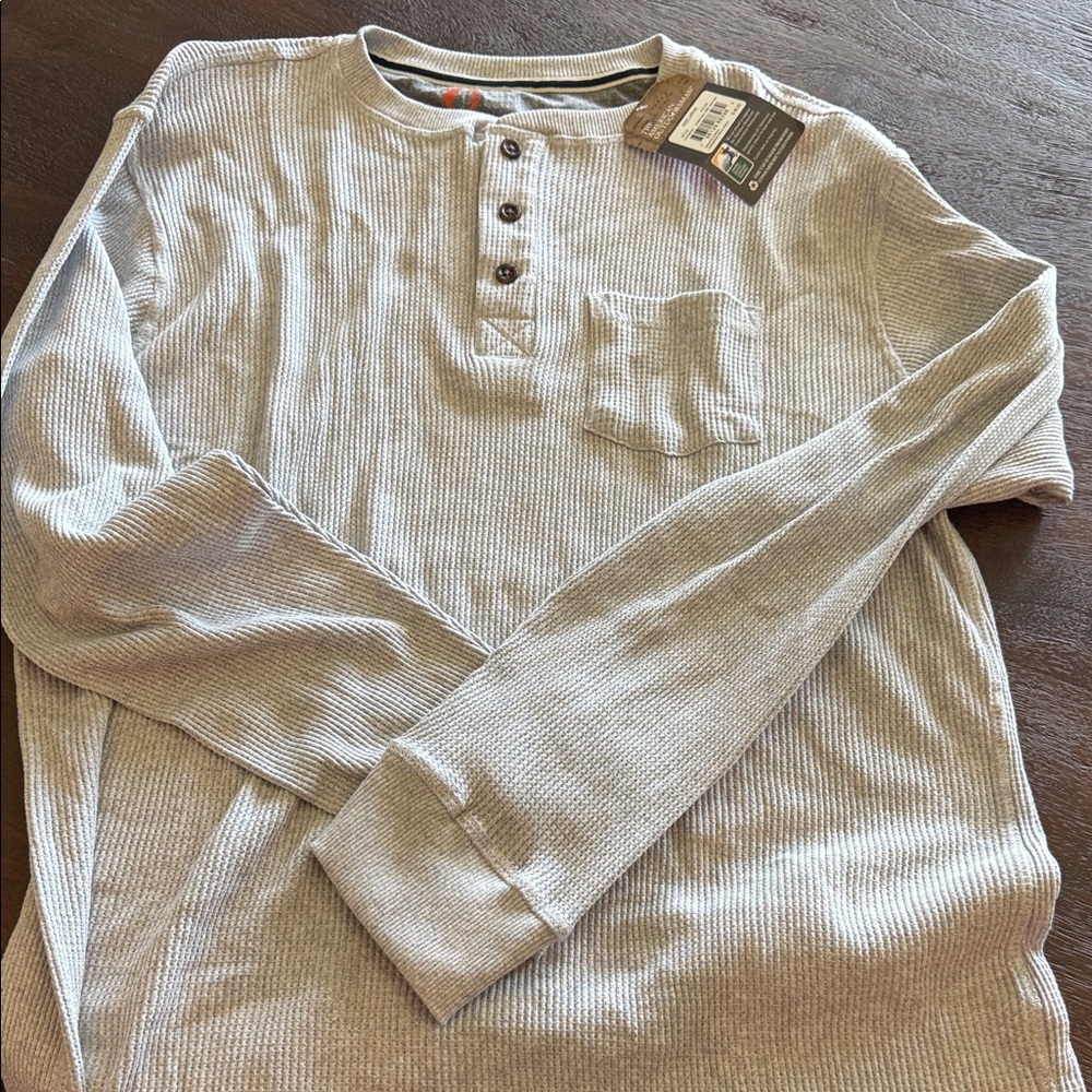 Men's Classic Gray Long Sleeve Henley